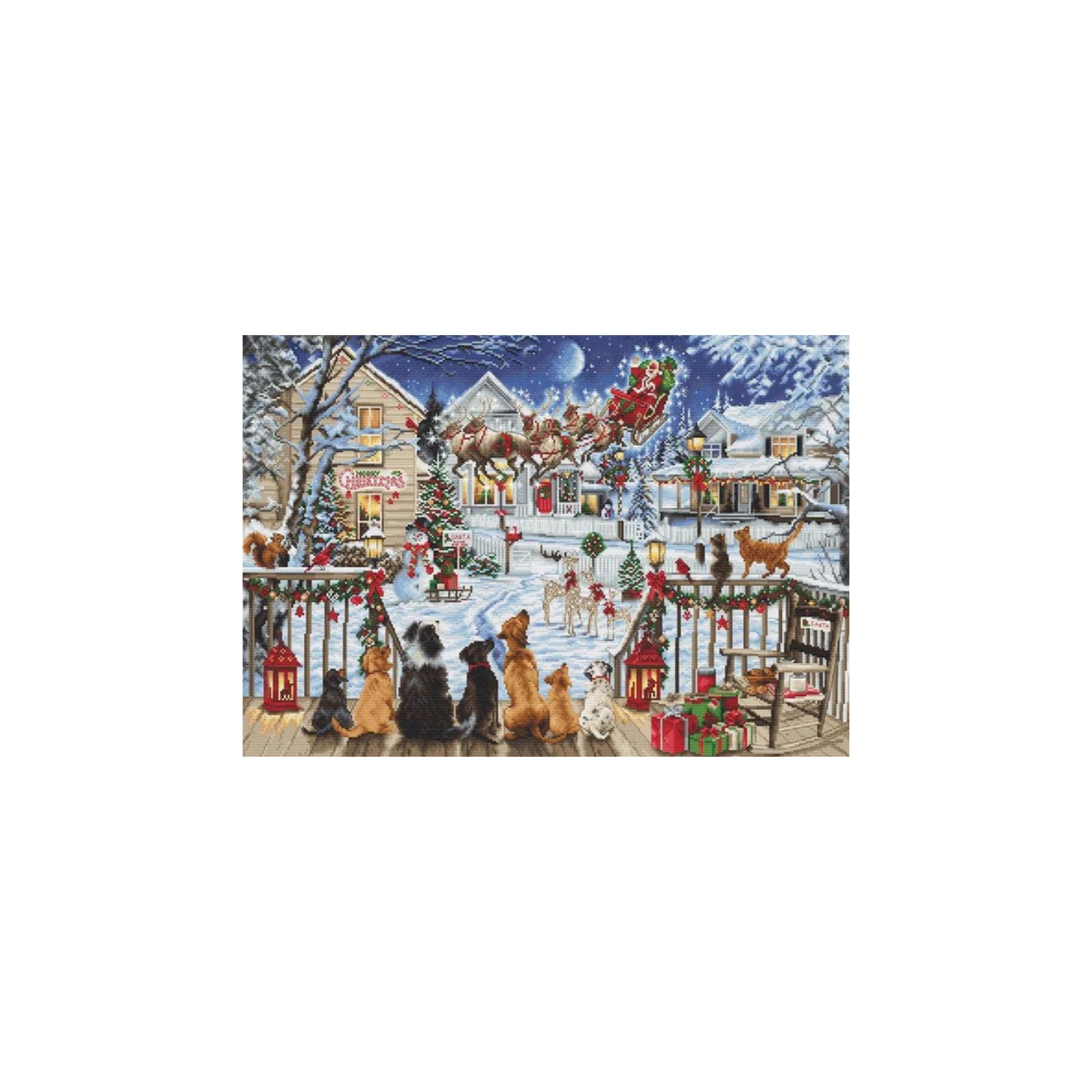 Luca-S Embroidery kit Pets on the porch
