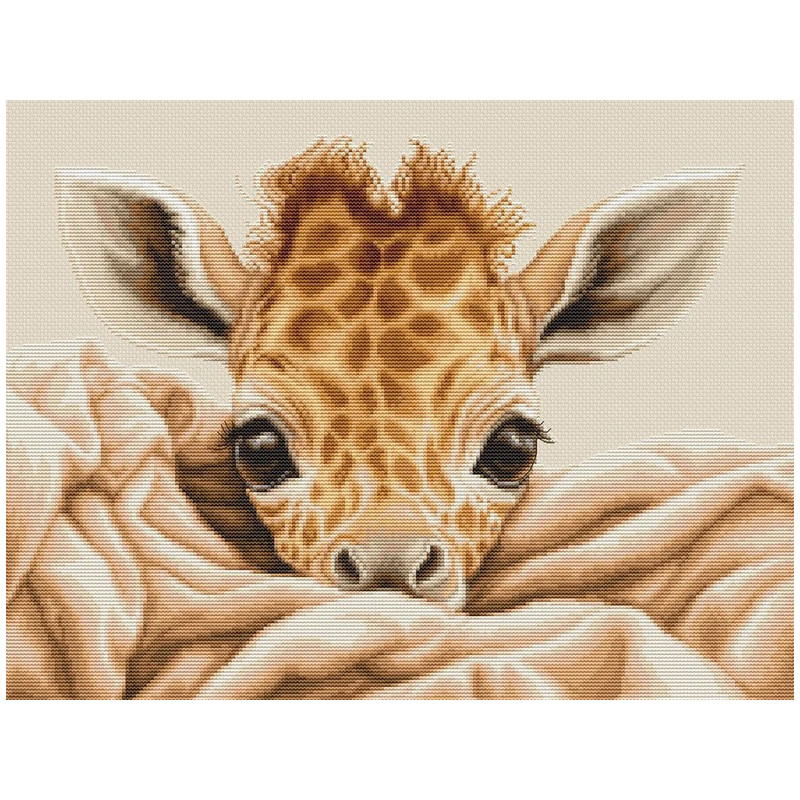 Kit de broderie Bébé giraffe Kit de broderie Bébé giraffe