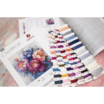 Luca-S Kit de broderie King of flowers