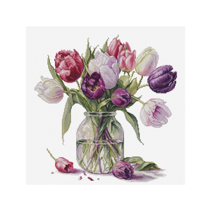 Borduurpakket Boeket Tulpen