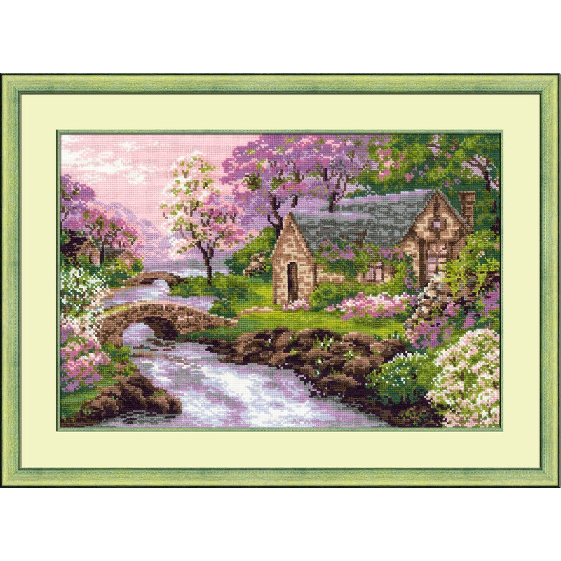 Kit de broderie La vue du printemps Kit de broderie La vue du printemps