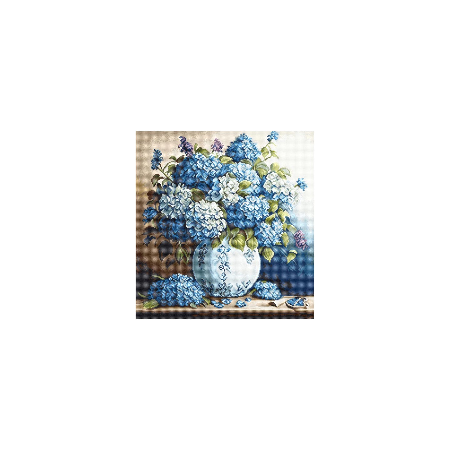 Luca-S Kit de broderie Vase avec Hortensias