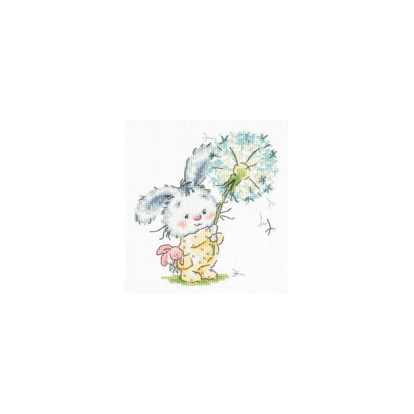 Kit de broderie Lapin et pissenlit