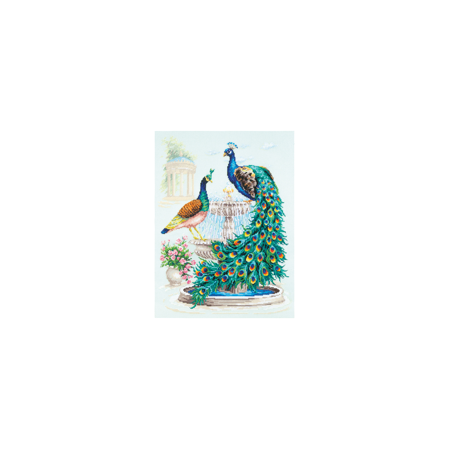 Embroidery kit Peacocks