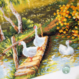 Kit de broderie Étang du village Kit de broderie Étang du village