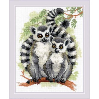 Riolis Kit de broderie Lémuriens