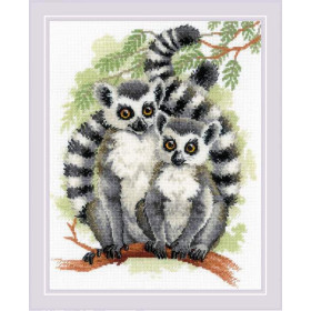 Riolis Kit de broderie Lémuriens