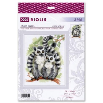 Riolis Embroidery kit Lemurs