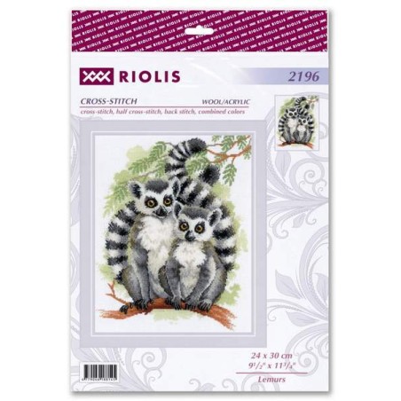 Kit de broderie Lémuriens