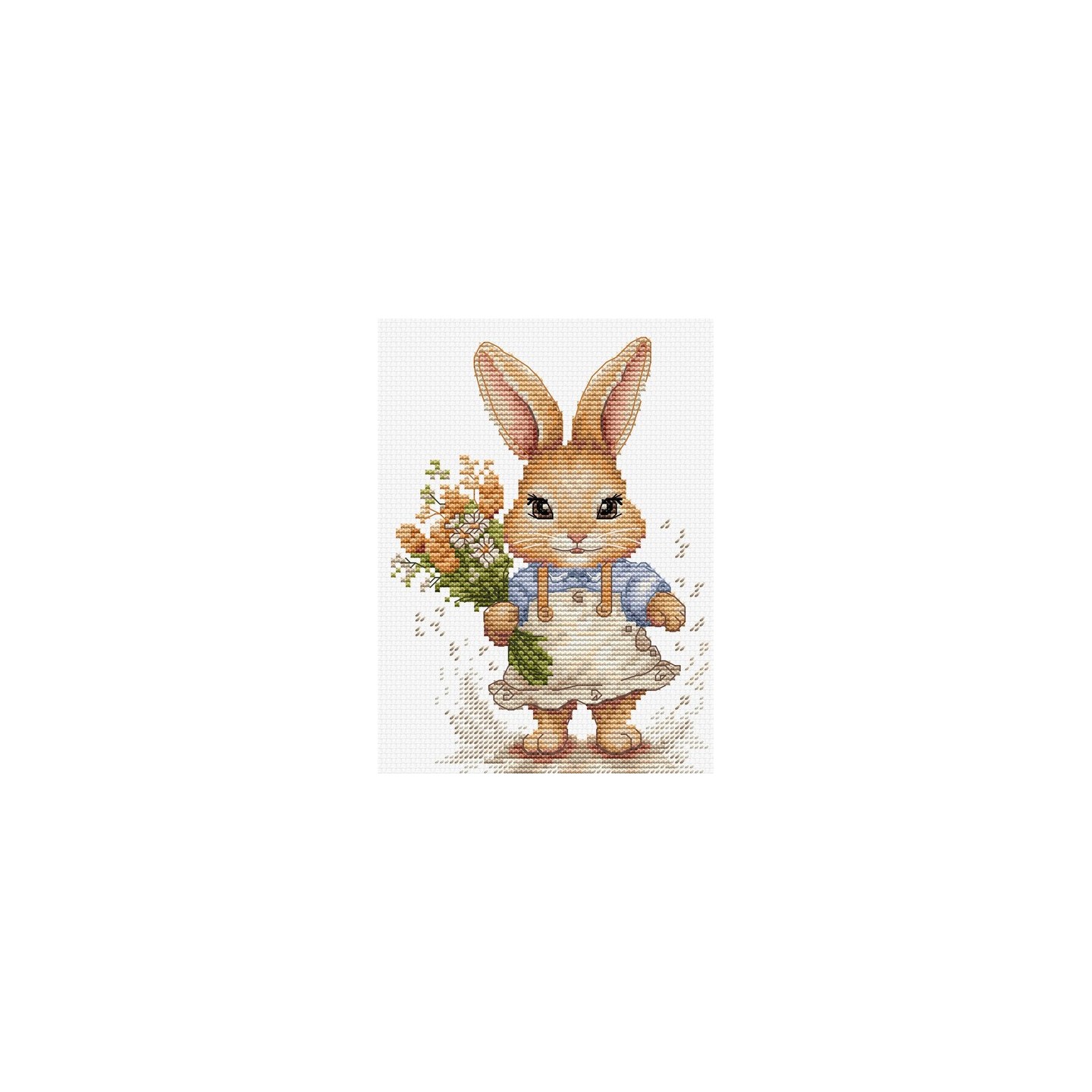 Luca-S Kit de broderie Le lapin heureux
