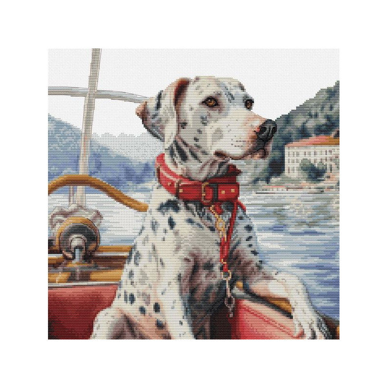 Kit de broderie Le Dalmatien sur le lac de Côme