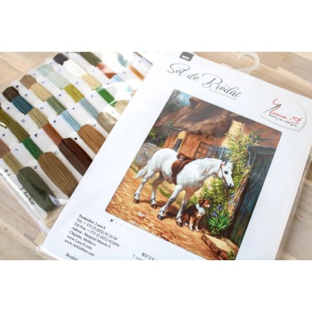 Embroidery kit by the cottage