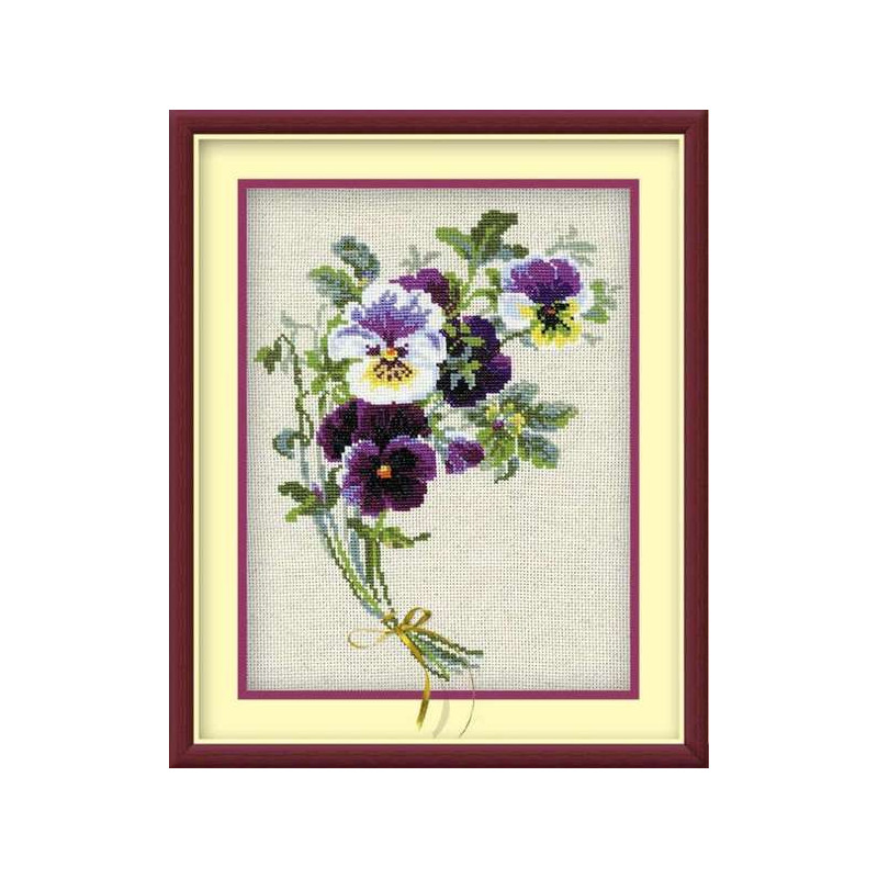 Borduurpakket Boeket viooltjes Borduurpakket Boeket viooltjes