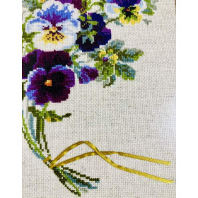 Embroidery kit Bunch of Pansies