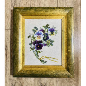 Embroidery kit Bunch of Pansies Embroidery kit Bunch of Pansies