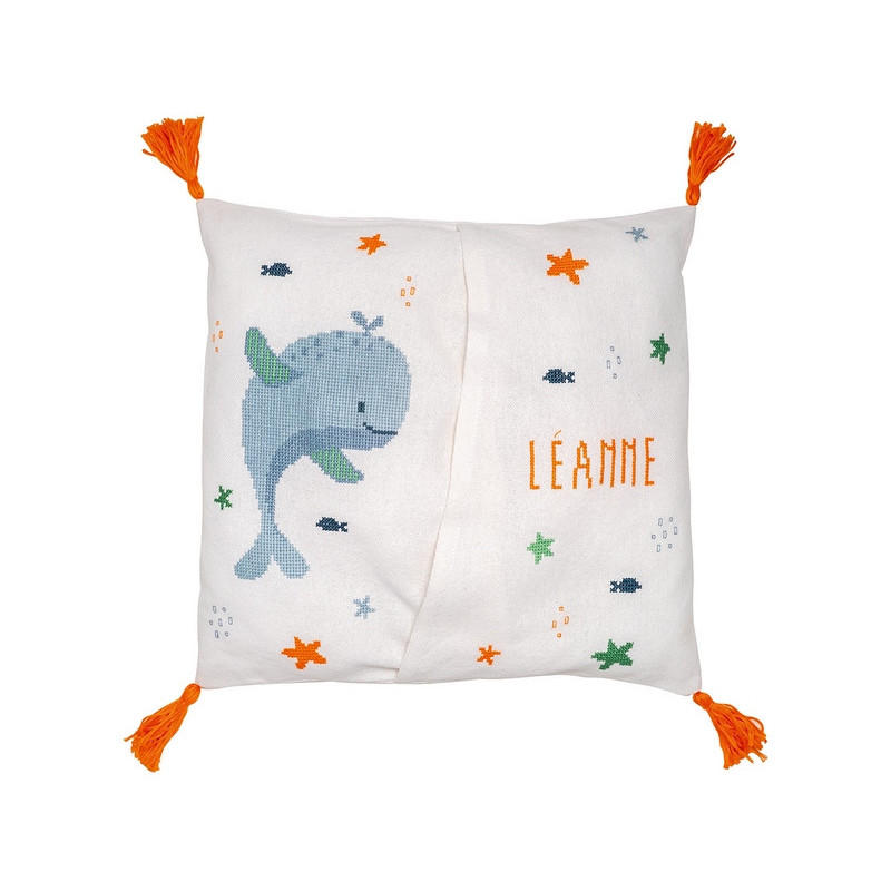 Kit de broderie Sac de Pyjama Plaisir des baleines Kit de broderie Sac de Pyjama Plaisir des baleines