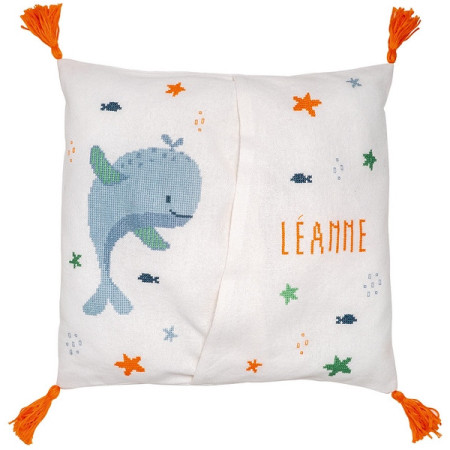 Vervaco kit de broderie Sac de Pyjama Plaisir des baleines
