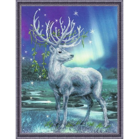 Riolis Kit de broderie Cerf blanc