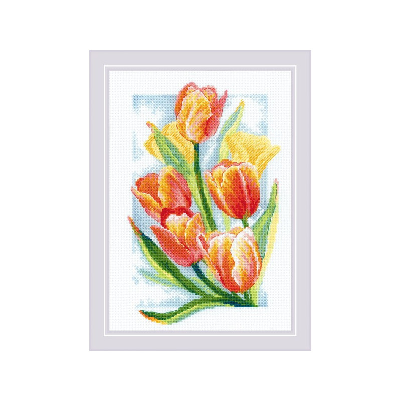 Embroidery kit Spring Glow Tulips