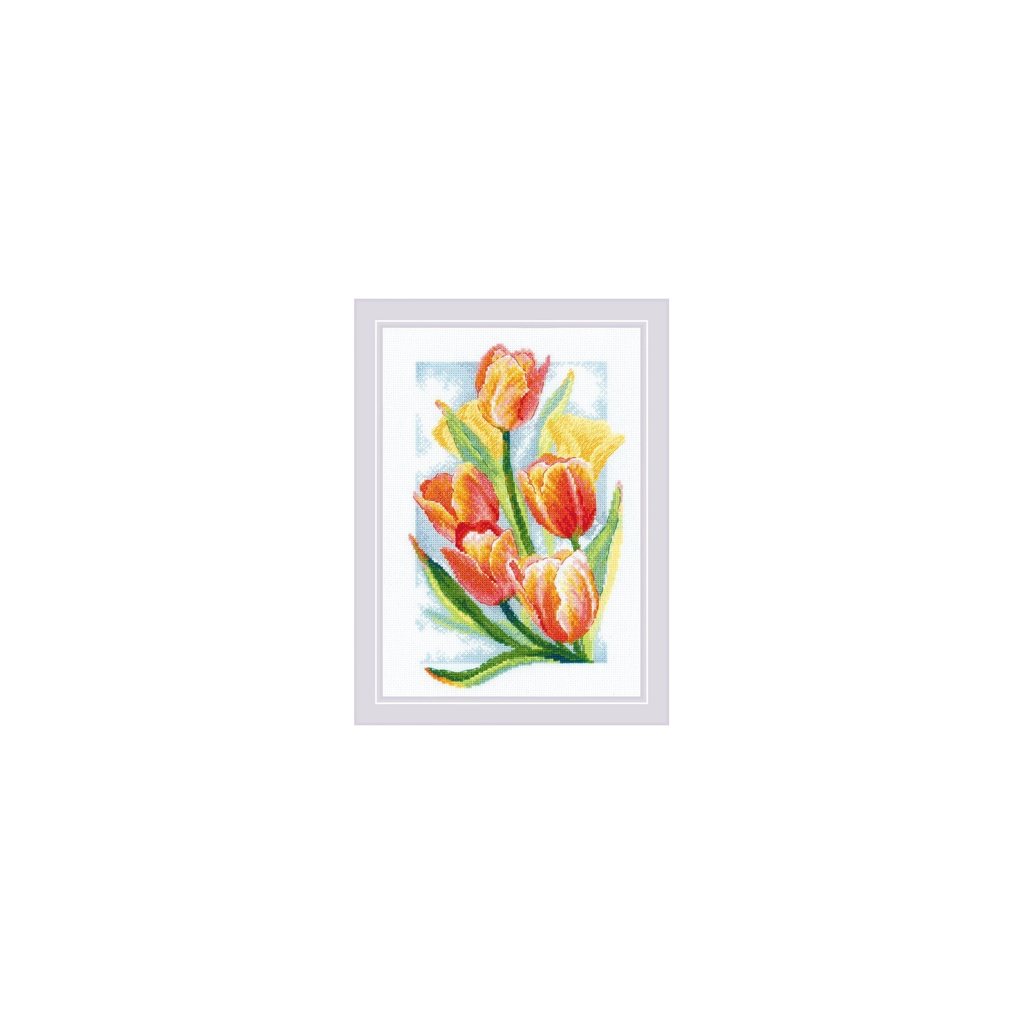 Riolis Borduurpakket Lente gloed Tulpen