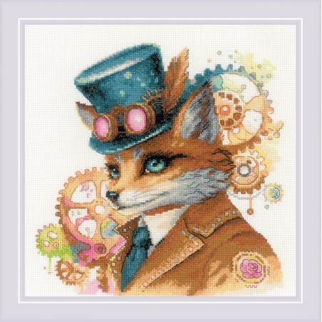 Riolis Embroidery kit Steampunk Fox