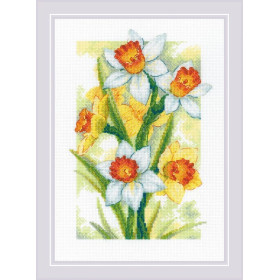 Riolis Borduurpakket Lente gloed Narcissen