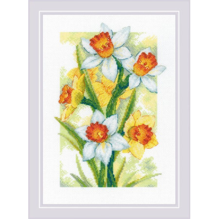 Borduurpakket Lente gloed Narcissen