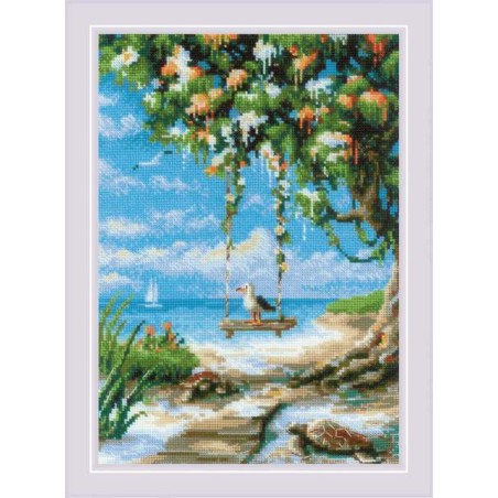 Embroidery kit Beach swing