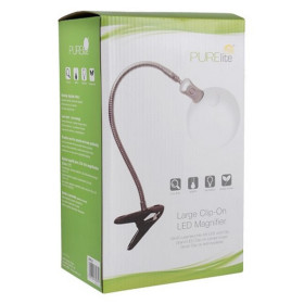Magnifying lamp with clips