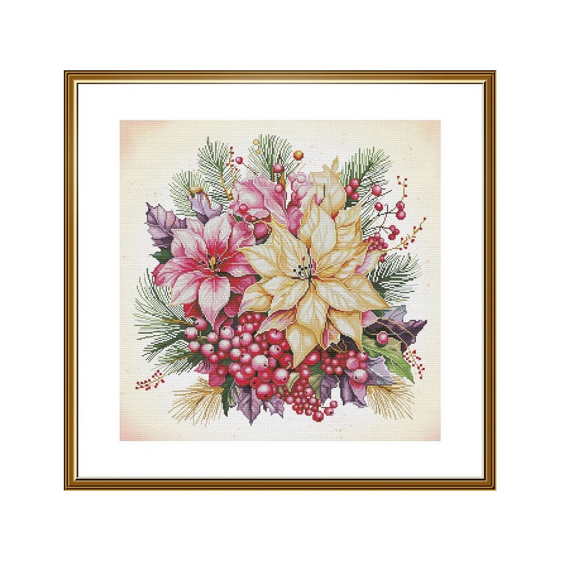 Stickset Weihnachtsblumen