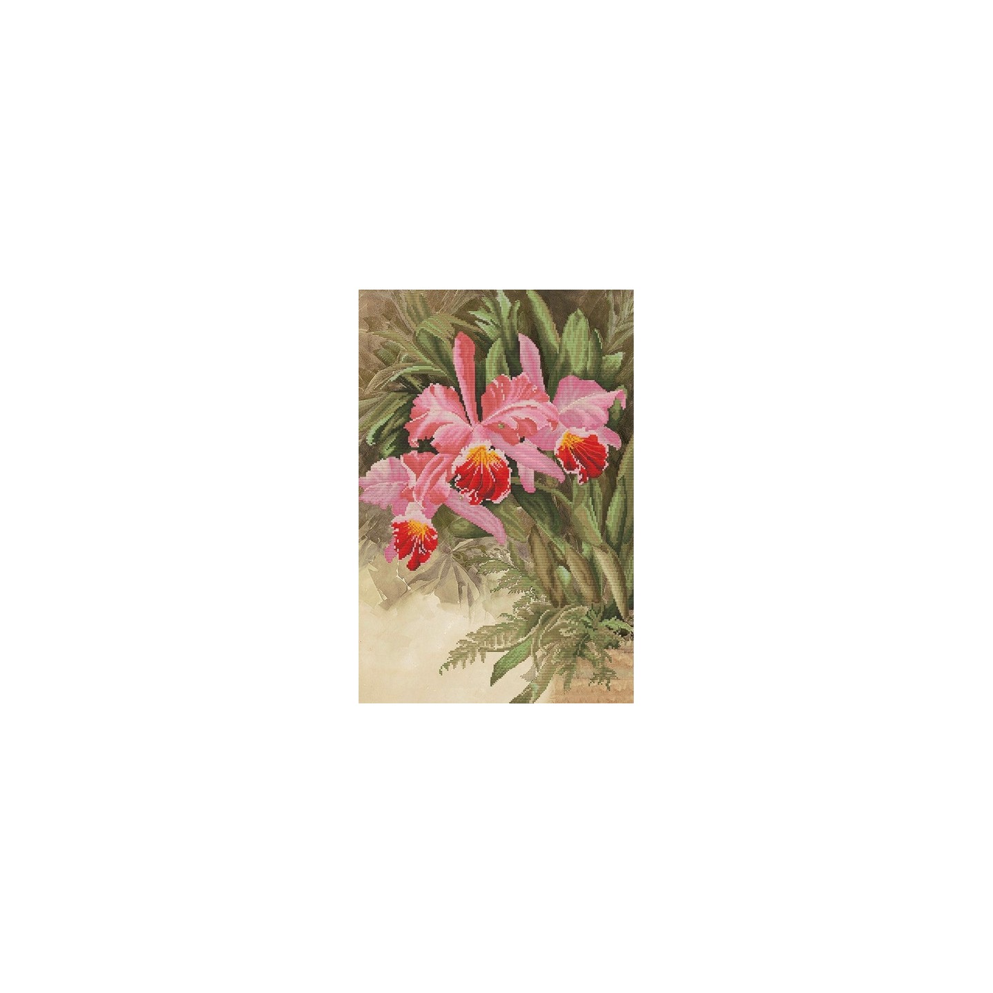 Embroidery kit Tropical orchid