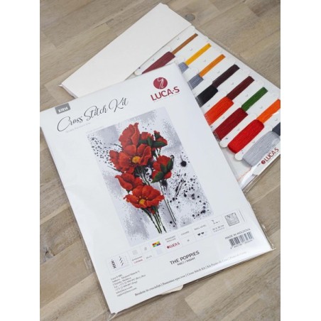 Stickset Die Mohnblumen