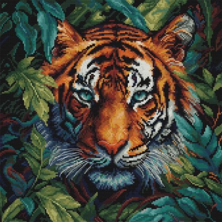 Luca-S Embroidery kit Tiger of the Jungle