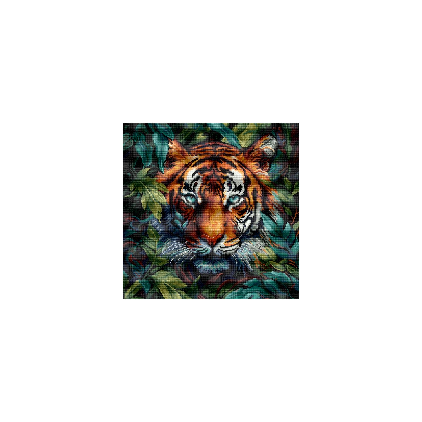 Luca-S Embroidery kit Tiger of the Jungle