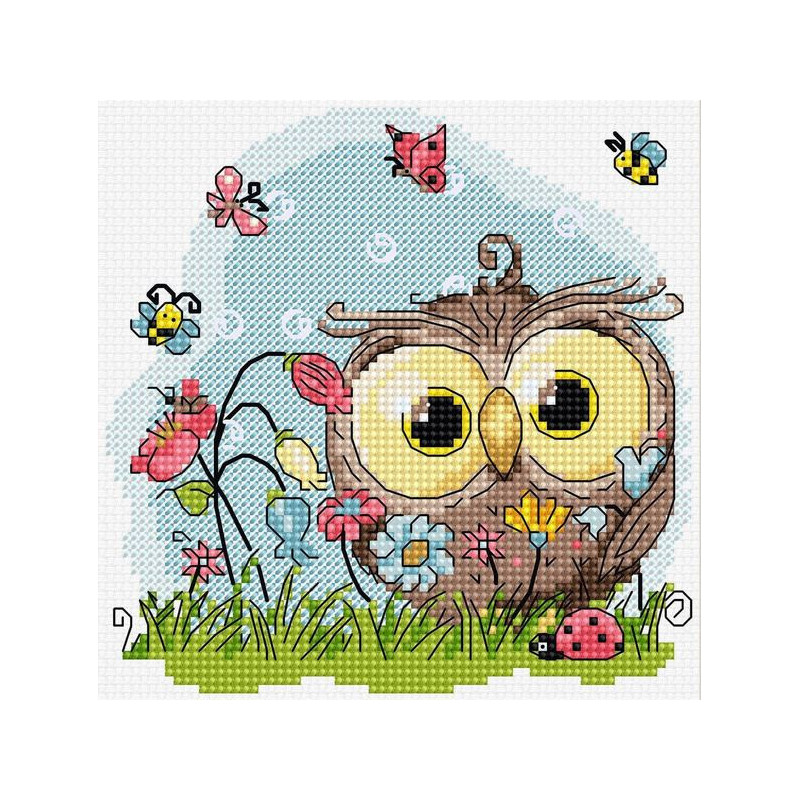 Embroidery kit Happy Owl