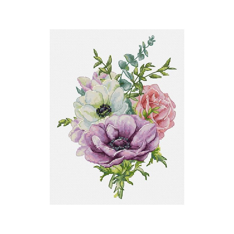 Embroidery kit Anemones Embroidery kit Anemones