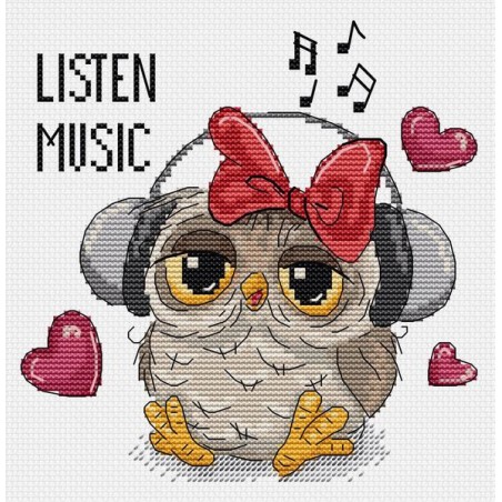 Luca-S Kit de broderie Écouter de la musique