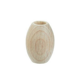 Macramé beads oval 20 x 30 mm wood