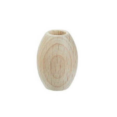 Houten macramé kralen ovaal 20 x 30 mm