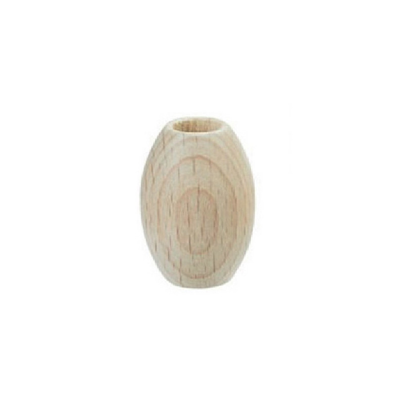 Macramé beads oval 22 x 30 mm wood