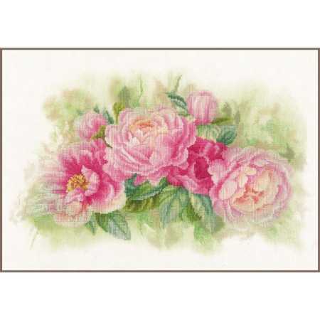 Embroidery kit kit Bouquet of peonies