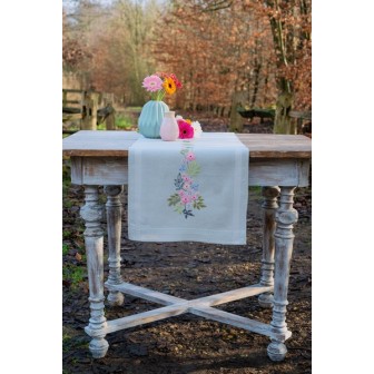 Kit chemin de table Fleurs et feuilles
