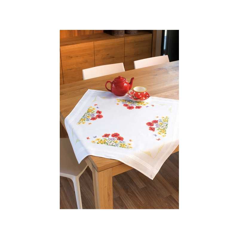 Tafelkleed kit Wilde voorjaarsbloemen Tafelkleed kit Wilde voorjaarsbloemen