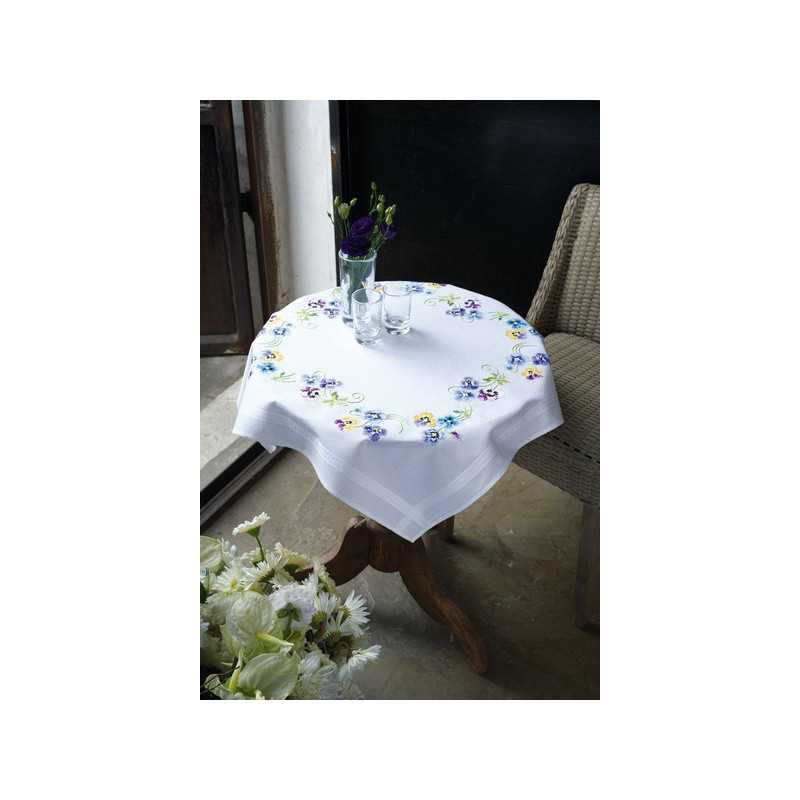 Tablecloth kit Pretty pansies Tablecloth kit Pretty pansies