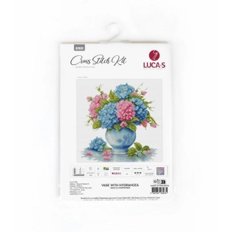 Luca-S Stickset Vase mit Hortensie
