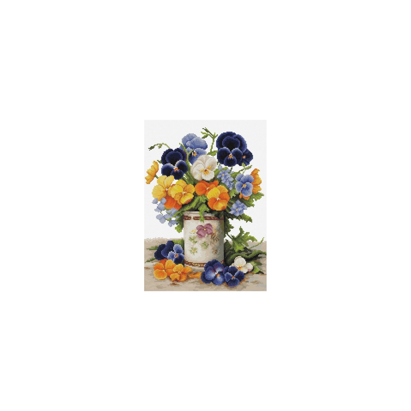 Luca-S Kit de broderie Bouquet de pensées
