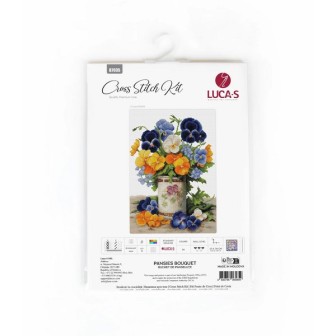Luca-S Kit de broderie Bouquet de pensées