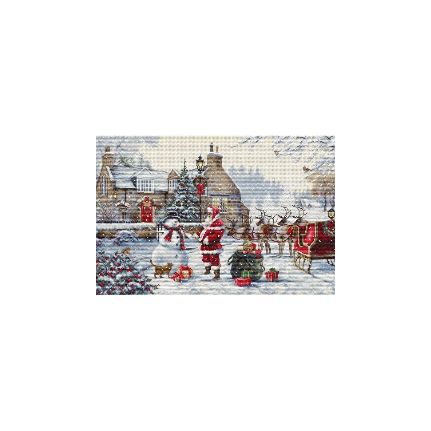 Luca-S Kit de broderie Le chalet du Père Noël