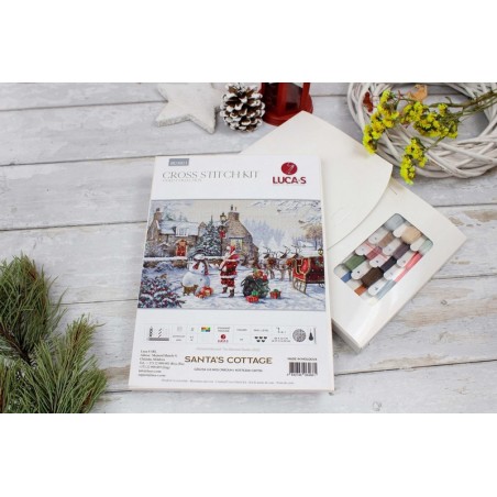 Stickset Weihnachtsmanns Hütte