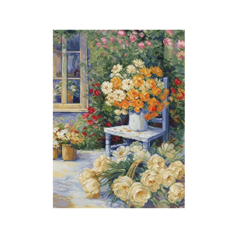 Kit de broderie Coin jardin Kit de broderie Coin jardin